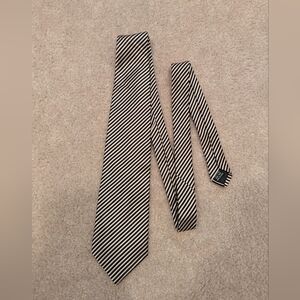 Fabio Fazio Elegant Black and Gold Striped Men's Tie